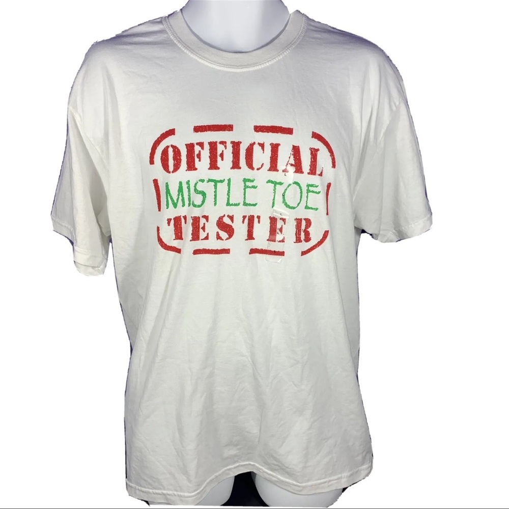 NEW Vintage 2000s Official Mistletoe Tester T Shirt Christmas July Holiday Party